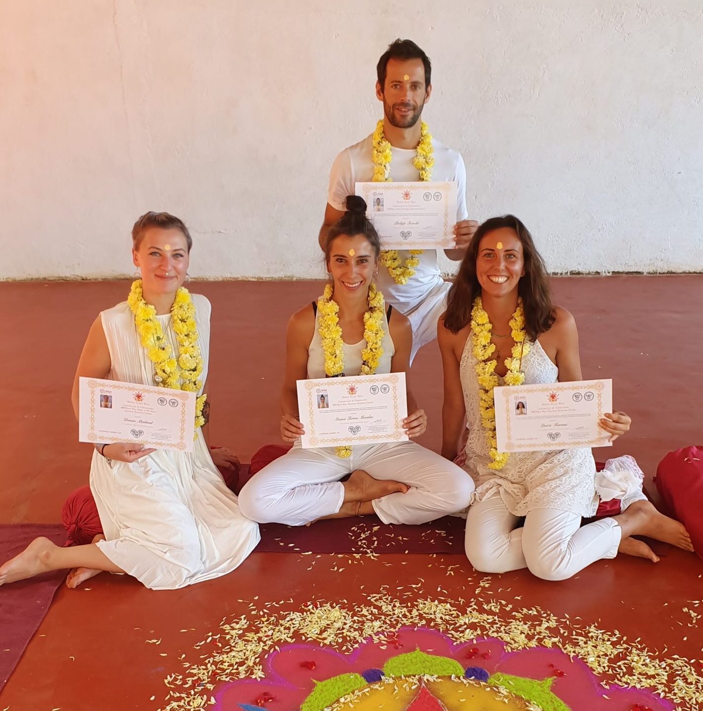 Diplomverleihung in der Shree Hari Yoga Schule in Indien. Jänner 2020